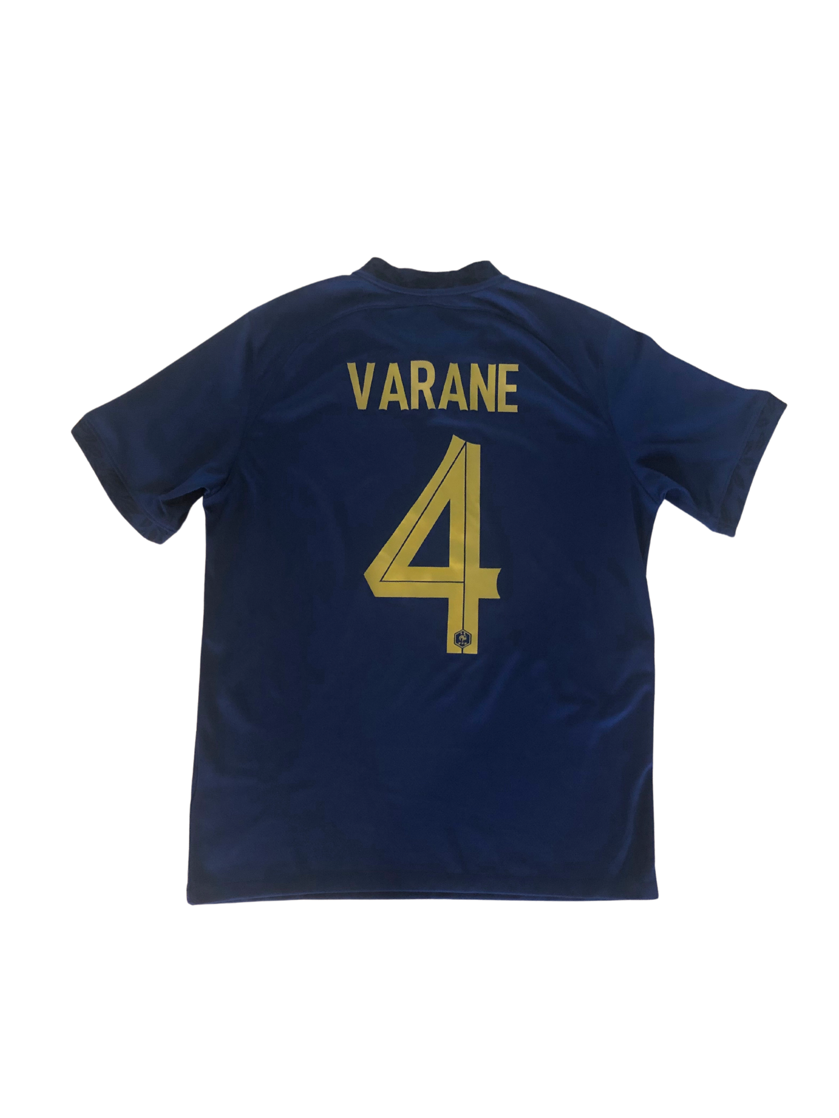 France No4 Varane Away Kid Soccer Country Jersey